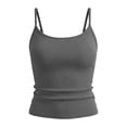 thumbnail image 5 of Babysbule Women's Adjustable Spaghetti Strap Fitted Cami Tank Top, Solid Color Sleeveless Scoop Neck Shirt, Stretchy Polyester Spandex Blouse for Casual and All-Season Wear, 5 of 5