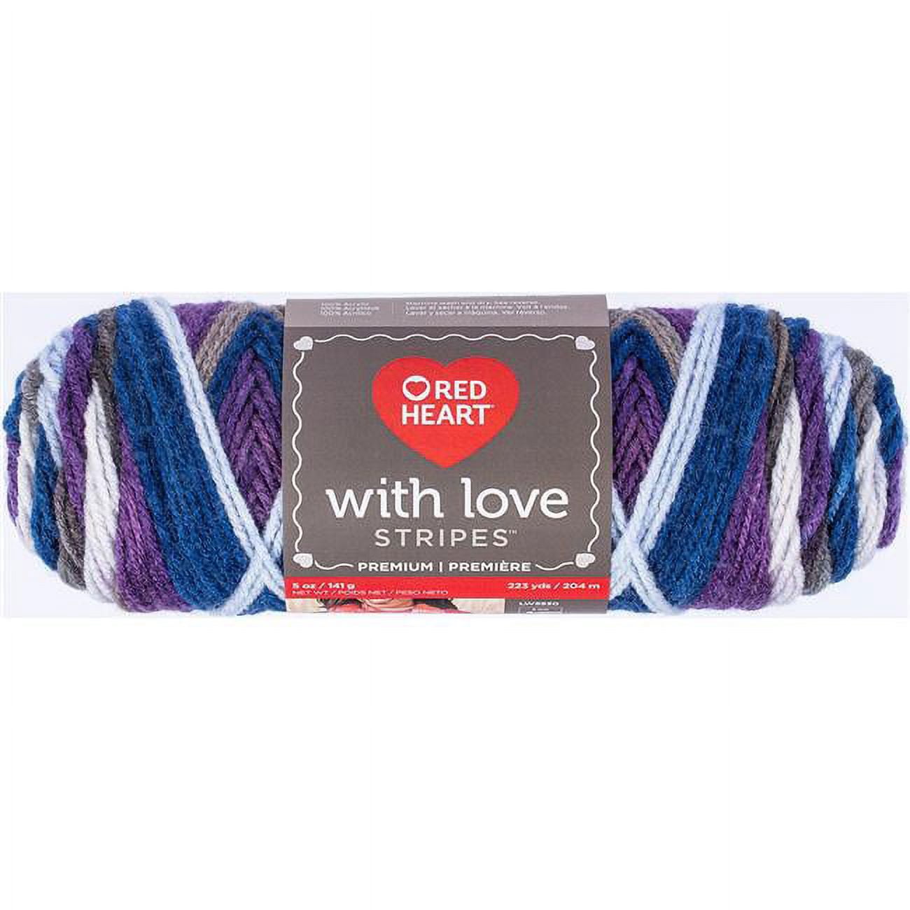 Red Heart With Love Stripes Baroque Stripe Knitting & Crochet Yarn
