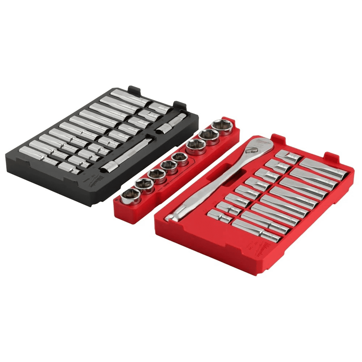 Milwaukee 48-22-9487 47pc 1/2" Drive Ratchet & Socket Set, PACKOUT Compatible