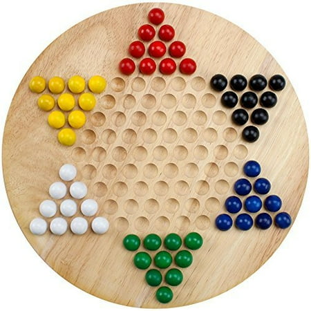 Brybelly All Natural Wood Chinese Checkers with Wooden