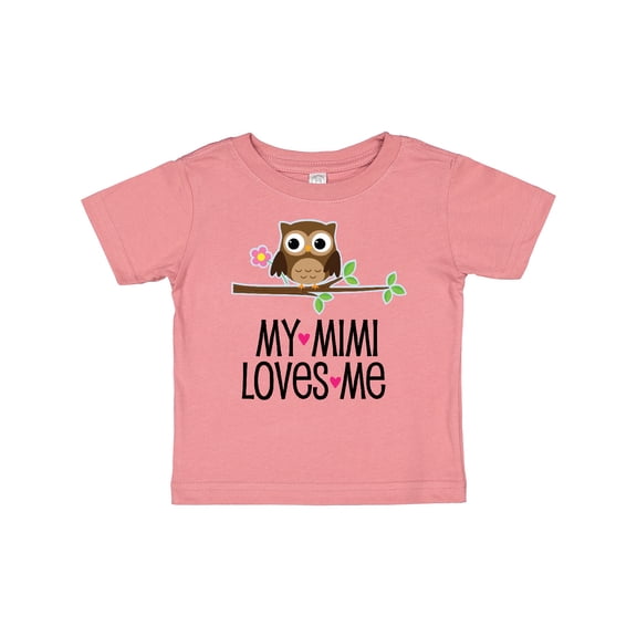 Inktastic My Mimi Loves Me Girls Owl Girls Baby T-Shirt