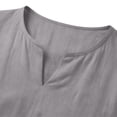 thumbnail image 6 of Dvprdro Mens Cotton Linen T Shirts V Neck Short Sleeve Solid Casual Beach Tops, 6 of 10