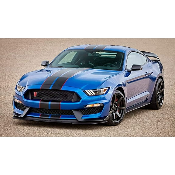 Iconic Arts Supercar Laminated 24x36 Poster: Ford Mustang Shelby GT-350 Classic Muscle Car