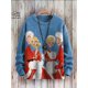 thumbnail image 3 of Suéter feo con impresión 3D para hombre y mujer, sudadera informal unisex de invierno con diseño de árbol de Navidad, Papá Noel, gato, ciervo y oso, M14, 3 of 5