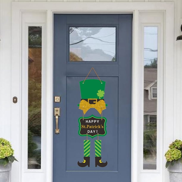 Decoraciones para el Día de San Patricio, Accesorios para el Día de San Patricio, Regalos para el Día de San Patricio, Letrero de bienvenida para la puerta del Día de San Patricio, Decoraciones para l