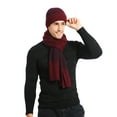 thumbnail image 2 of Aoochasliy Winter Gloves Three Pieces of Warm Autumn and Winter Suit Mixed Color Knitted Woolen Thick Hats, Scarves and Gloves, 2 of 9