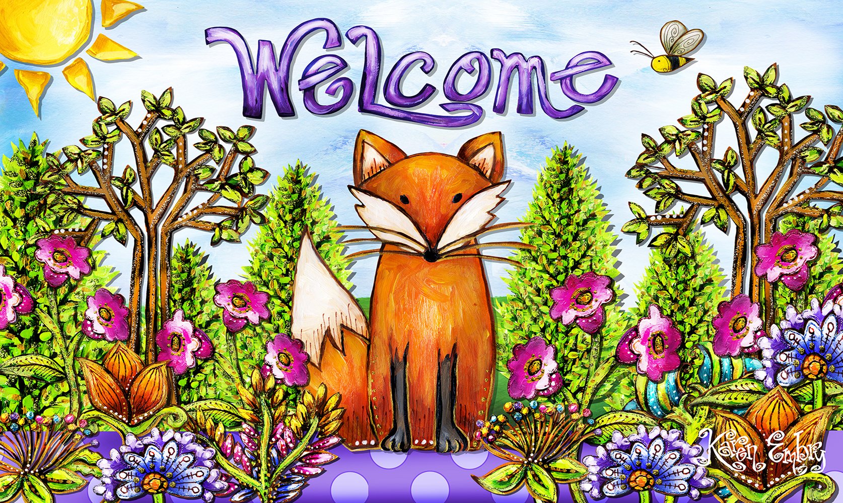 Toland Home Garden Welcome Fox Doormat