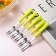 thumbnail image 5 of SLYNSHome Fruit Forks Stainless Steel Tasting Appetizer Forks Portable Cocktail Salad Forks for Party Travel - Green, 5 of 8