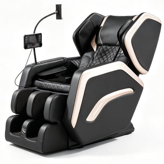 BILITOK Zero Gravity Full Body Massage Chair Recliner Includes Heating, Airbags, Bluetooth Speaker, Foot Roller, and Touch Screen Black