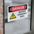 thumbnail image 4 of (2 Pack) Battery Charging Area OSHA Danger Sign 14 Inch X 10 Inch Vinyl Label Decal Sticker Weather Resistant, UV Protected for Workplace, Business, and Construction Site, Made in the, 4 of 7