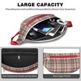 thumbnail image 4 of Fanny Pack Red and Green Plaid Christmas Pattern Waist Pack Bag,Running Cross Bag,Waterproof Large Fanny Packs for Women Men for Travel Running Hiking Cycling, 4 of 6
