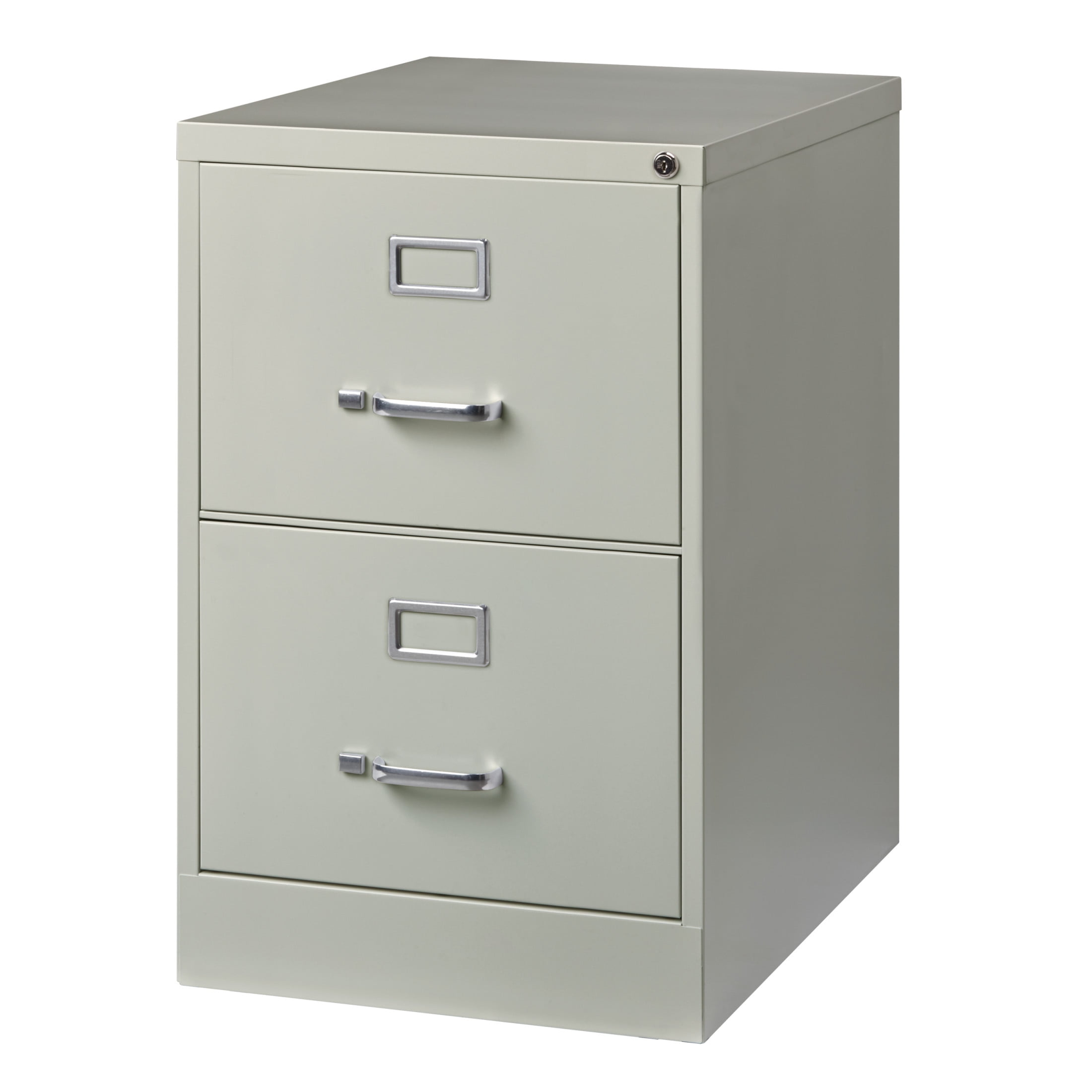 Hirsh 2 Drawer Legal Locking Metal Vertical File Cabinet, 25" Deep, Gray