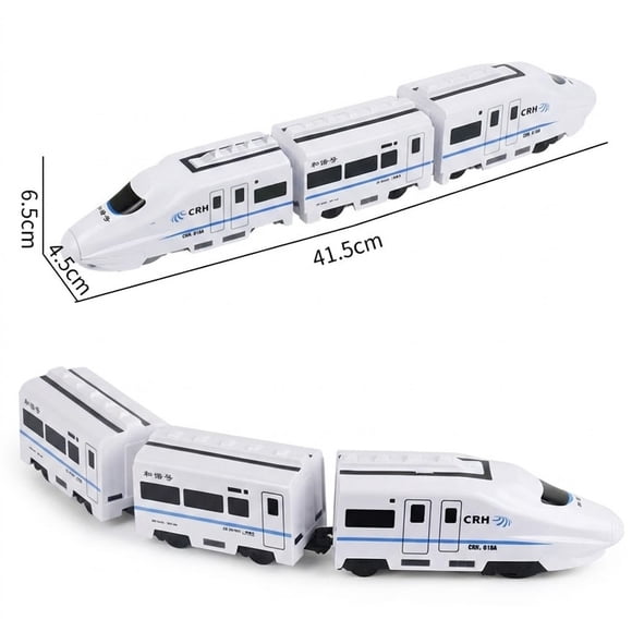 Funtogether Toys Electric Train Set for Kids, High Speed Bullet Train, Battery Operated, Freely Assembled Early Education Toy for Boys