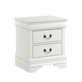 thumbnail image 5 of Lexicon Mayville Traditional 2-Drawer Wood Nightstand in White, 5 of 5
