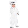 Party City Soft Cuddly Polar Bear Halloween Costume for Babies, Hooded Onesie, White and Black, 12-24 Months