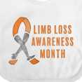 thumbnail image 4 of Inktastic Limb Loss Awareness Prosthetic Leg and Arm Orange Ribbon Boys or Girls Baby Bib, 4 of 4