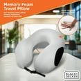 thumbnail image 5 of BLACK+DECKER Memory Foam Travel Pillow, Ergonomic Cervical Neck Pillow, Gray, 5 of 8