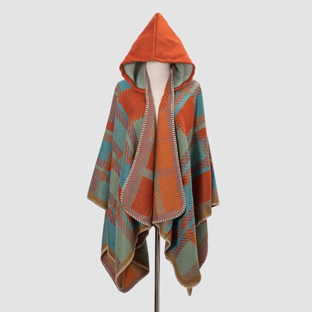 Cozy & Stylish Oversized Geometric Print Blanket Shawl with Tassel Wrap - Perfect for Outdoor Wind Protection!