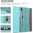 thumbnail image 2 of Fintie Case for Samsung Galaxy Tab S8/Tab S7 11 Inch (Model SM-X700/X706/T870/T875/T878) with Built-in S Pen Holder, Multiple Angle Portfolio Business Cover with Pocket Auto Sleep/Wake, Turquoise, 2 of 8