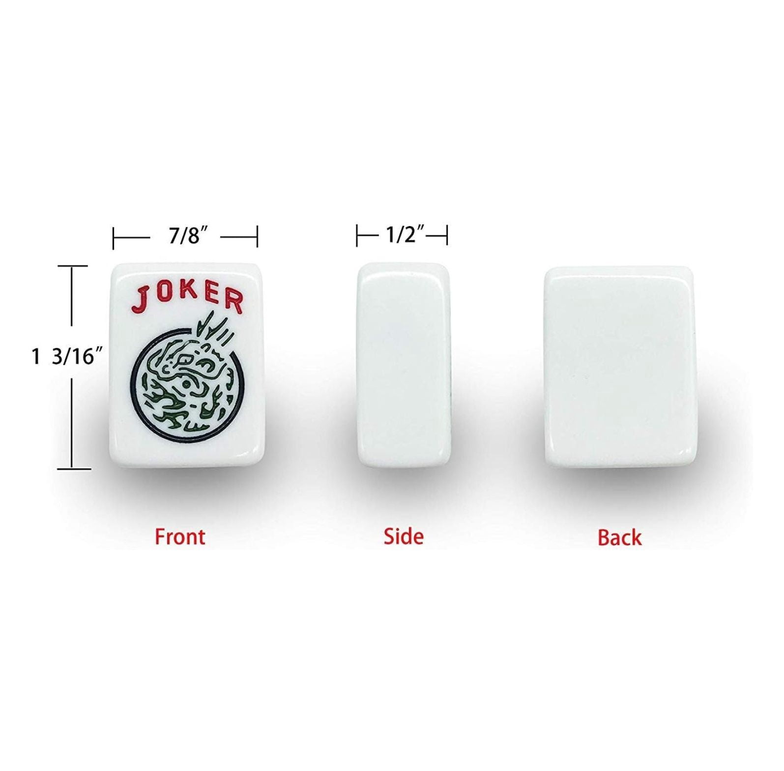 American Mahjong Set - Black Soft Bag - 166 White Engraved Tiles, 4 All-in-One Rack/Pushers Western Mah Jongg Game Set