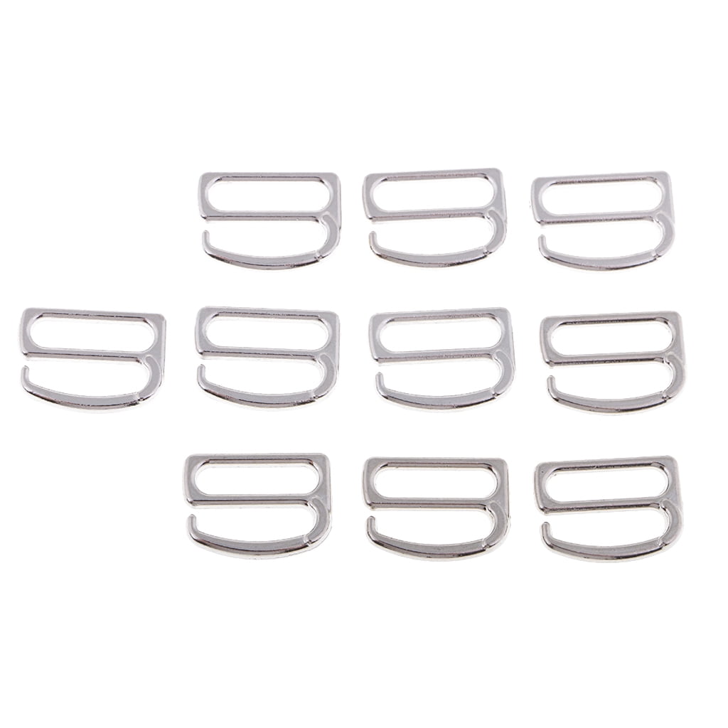 10 Pieces Swimsuit Bra Hooks Bra Strap Hook Replacement Bra Strap Slide