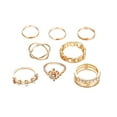 thumbnail image 2 of TopLLC Rings 8PCS And Personalized Flower Chain Inlaid Rhinestone Set Popular ring, 2 of 7