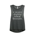 thumbnail image 1 of Thread Tank Reconsider Women's Sleeveless Muscle Tank Top Charcoal 2X-Large, 1 of 4