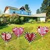 Tangnade Valentine's Day Decorations Outdoor Garden Lawn Yard Sign With Stakes 4 Pcs