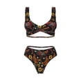 thumbnail image 4 of Rocae Sunflower Rooster for Bikini Set for Women Two Piece Sexy High Swimsuits Split Crossover Bikini Medium, 4 of 9