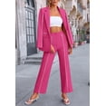 thumbnail image 4 of Traje PRETTYGARDEN Blazer Oversized Rojo Rosado XXL Pantalón Palazzo, 4 of 8