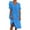 Blue, variant on Sngxgn Summer Dresses for Women V Neck Cap Sleeve Ruffle Hem Smock Short Dress(Light Blue,XL)