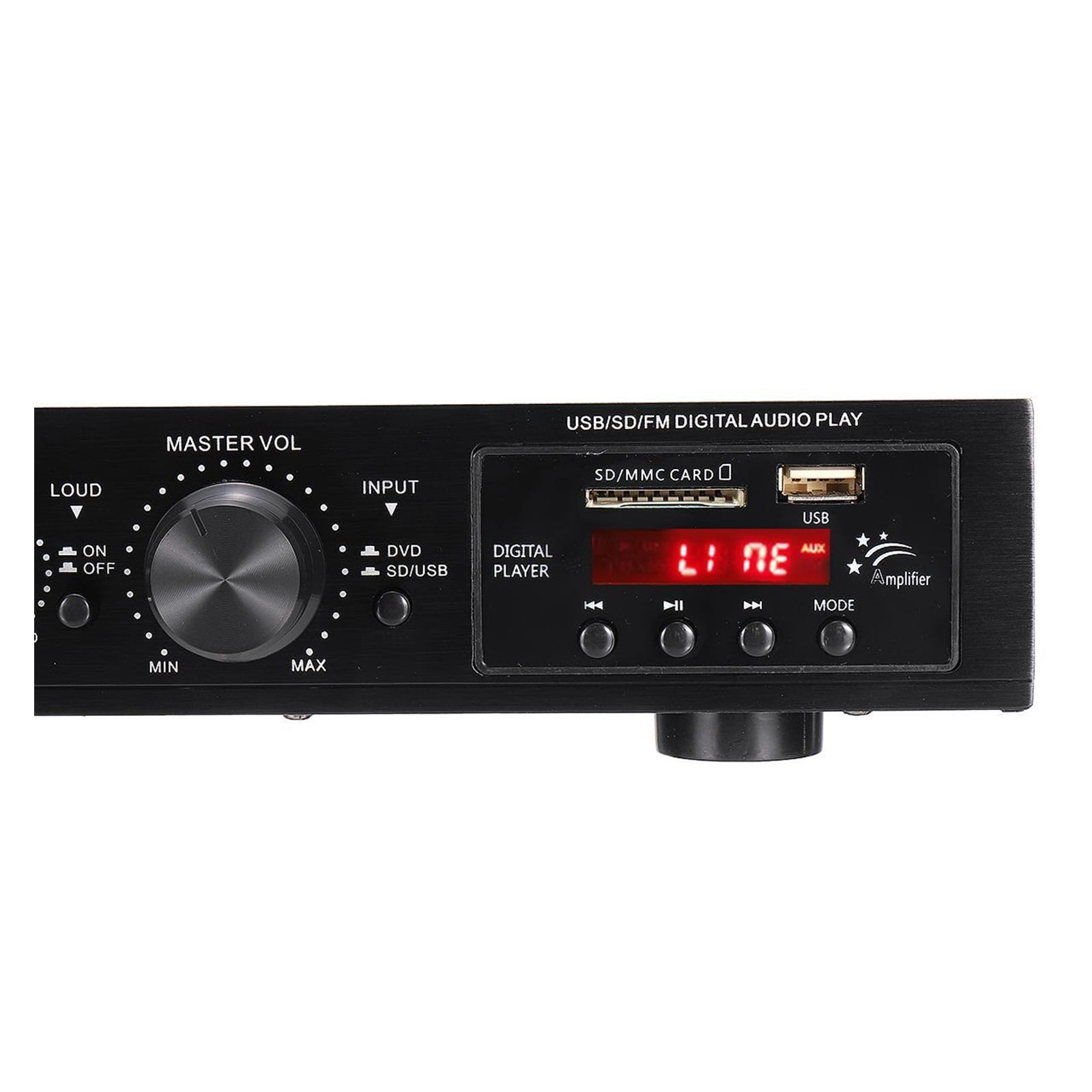 2000W 5CH Stereo AV Power Surround Bass Car Subwoofer Speakers LED Digital Amplifier For Cinema ,Compact Circuitry