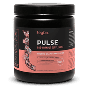 Legion Athletics Pulse Pre-Workout Supplement, Tropical Punch, Naturally Sweetened With No Added Sugar, 350mg Caffeine, 20 Servings, High Performance Energy & Focus Powder