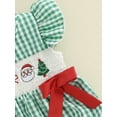 thumbnail image 6 of Spewahor Infant Baby Girls Christmas Plaid Romper 0 3 6 12 18 Months Tree Santa Embroidery Flying Sleeve Round Neck Jumpsuit, 6 of 8