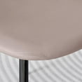 thumbnail image 6 of 2x Corona Black Leg Cappuccino Beige Faux Leather Dining Chair, 6 of 6
