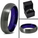 Tungsten Wedding Band Ring 6mm for Men Women Purple Black Gunmetal Domed Brushed Polished Lifetime Guarantee – image 4 sur 4