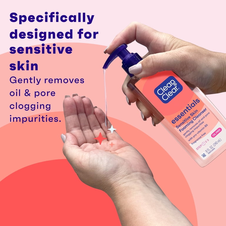 Clean & Clear Essentials Oil-Free Foaming Facial Cleanser 8 fl oz