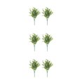 thumbnail image 2 of Injueey 2 piezas de eucalipto artificial planta de plástico falso plantas de apariencia vívida boda jardín balcón decoración verde oscuro Type1 NO1, 2 of 6