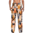 thumbnail image 3 of Uemuo Cute Cat Paw Pattern Men's Wide Leg Palazzo Lounge Pants with Pockets Light Weight Loose Comfy Casual Pajama Pants-Medium, 3 of 9