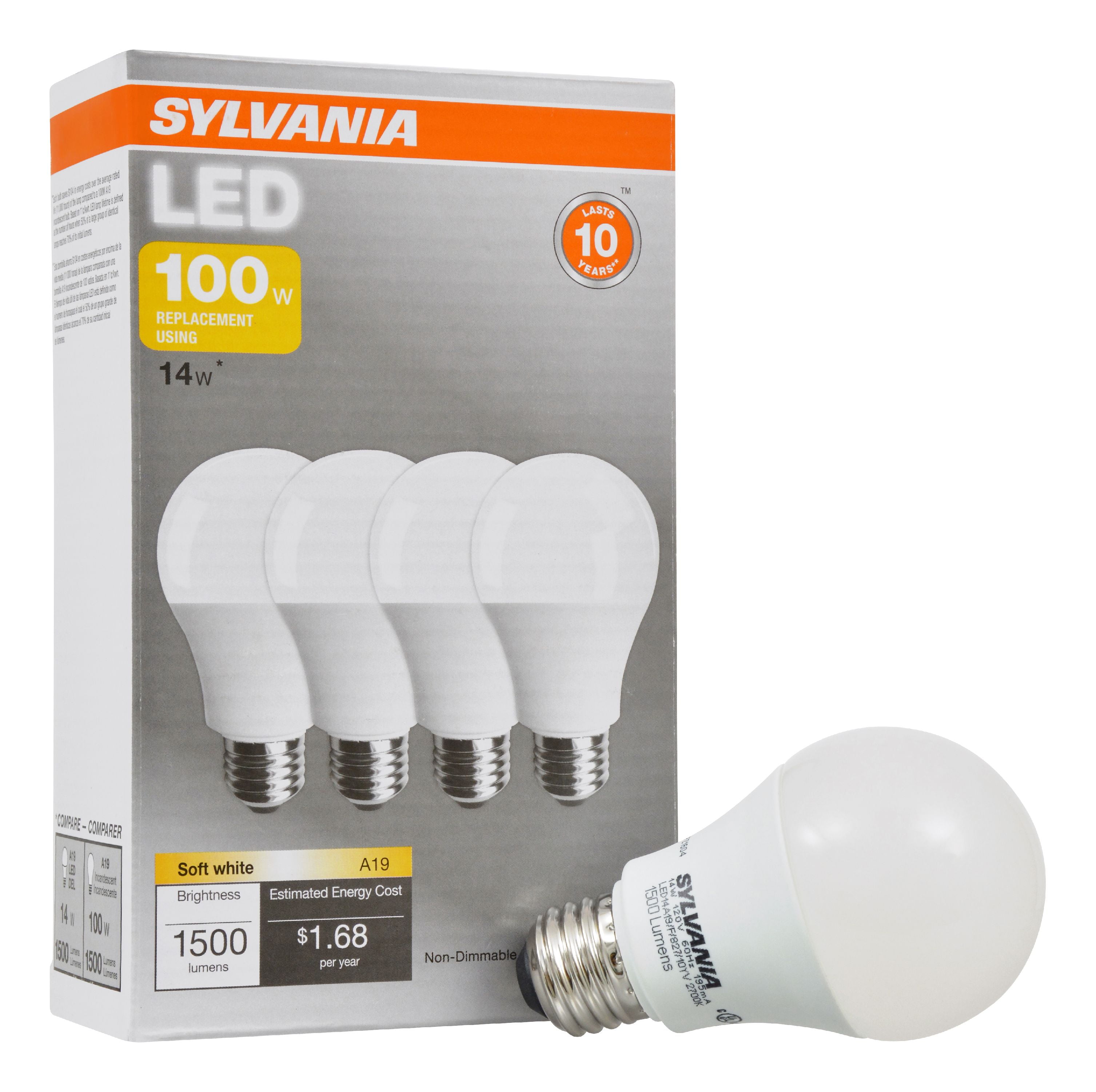 SYLVANIA 15 Watt Soft White Bulb Pack of 12 for sale online 