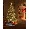 thumbnail image 5 of Christmas Truck Christmas Tree Skirt 48 Inches Large Christmas Skirt Tree, Green Plaid Xmas Tree Snowflake Tree Skirt Christmas Decorations for Fireplace Party Holidays Indoor Outdoor, 5 of 7