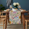 thumbnail image 2 of Sunflower Vintage Table Runner - 36 Inch Long, Kitchen Dining Table Runner Dresser Scarves, Colorful Flowers Summer Botanical Retro Art Farmhouse Decor for Coffee Tables Wedding Party Banquet, 2 of 8