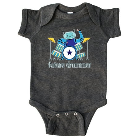 

Inktastic Future Drummer Robot Gift Baby Boy or Baby Girl Bodysuit