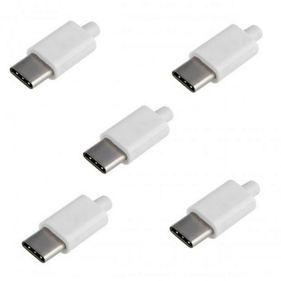 CY 5set DIY 24pin USB 3.1 Type C USB-C Male Plug Connector SMT type with 3.5mm SR and Housing Cover