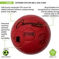thumbnail image 3 of Champion Sports Extreme Series Soccer Ball, Size 4 - Youth League, All Weather, Soft Touch, Maximum Air Retention - Kick Balls for Kids 8-12 - Competitive and Recreational Futbol Games, Red, 3 of 5