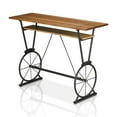 thumbnail image 3 of Bowery Hill 1-Shelf Rectangle Contemporary Metal Bar Table in Oak, 3 of 7