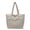 beige, variant on Linen-like Crinkled Puffer Tote Bag for Women, Drawstring Closure & External Pockets, Large Capacity, Student School & Daily Commute Shoulder Handbag (16.1"x4.7"x12.2", 0.64lb)