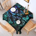 thumbnail image 2 of Blue Green Butterfly Pattern Square Tablecloth,Waterproof Square Table Cover,Wipeable Spillproof Washable Table Cover for Home Kitchen Party Decor 42"X42"(107x107cm), 2 of 6