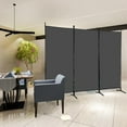 thumbnail image 3 of YEXJ 3-Panel Folding Privacy Screen, 6 Ft Portable Room Divider for Separating Spaces,102" W x 70" H Freestanding Partition Room Panel-Grey, 3 of 7
