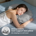 thumbnail image 3 of COOKCOK Ergonomic Cervical Memory Foam Pillow for Neck Pain Relief, Cooling Shell Cloud Bed Pillow for Side Back Sleepers, Grey, 3 of 7